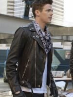 Grant Gustin The Flash Elseworlds Biker Leather Jacket