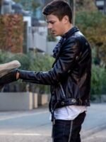 Grant Gustin The Flash Elseworlds Biker Leather Jacket