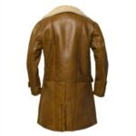 Gregory Flap Pockets Brown Shearling Leather Coat