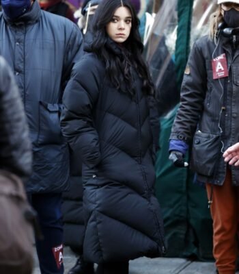 Hailee Steinfeld Hawkeye Black Long Puffer Coat