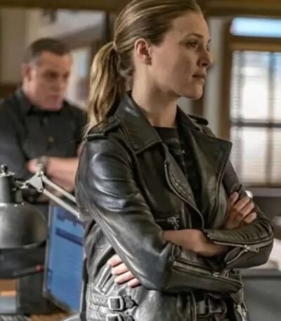 Hailey Upton Chicago PD Black Biker Jacket