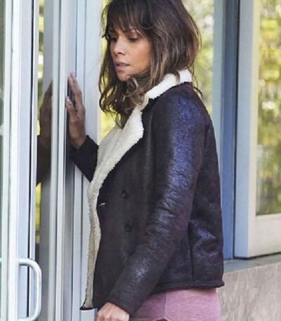Halle Berry Extant Molly Shearling Leather Jacket