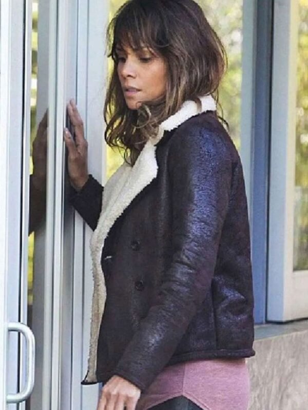 Halle Berry Extant Molly Shearling Leather Jacket