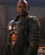 Halo Soren-066 Black Leather Cosplay Jacket