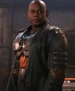 Halo Soren-066 Black Leather Cosplay Jacket