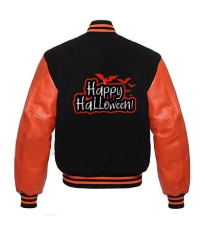 Happy Halloween Printed Bomber Jacket