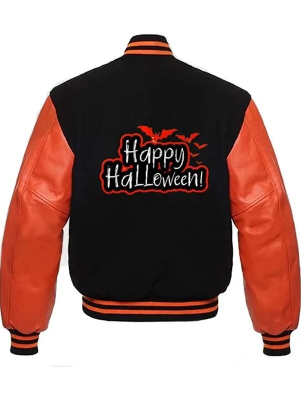 Happy Halloween Printed Bomber Jacket
