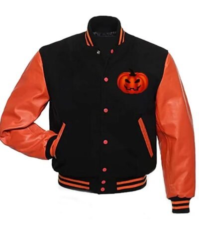 Happy Halloween Printed Bomber Jacket