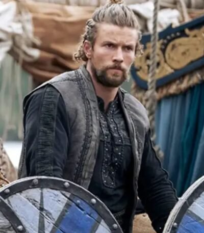 Harald Sigurdsson Vikings Valhalla Grey Suede Vest