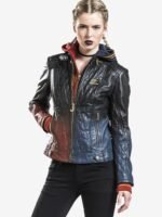 Harley Quinn Daddy’s Lil’ Monster Quilted Black Jacket