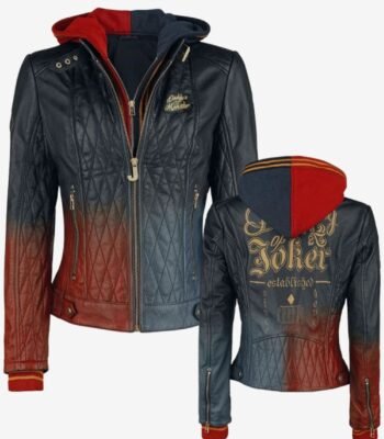 Harley Quinn Daddy’s Lil’ Monster Quilted Black Jacket