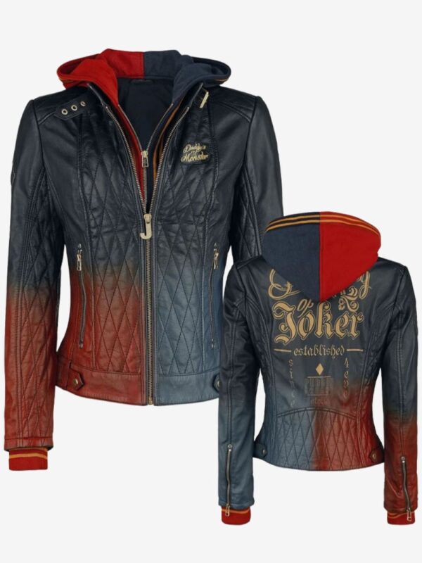 Harley Quinn Daddy’s Lil’ Monster Quilted Black Jacket