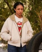 Harp­er Big Sky S02 White Fur Jacket