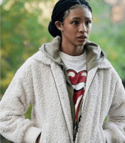 Harp­er Big Sky S02 White Fur Jacket