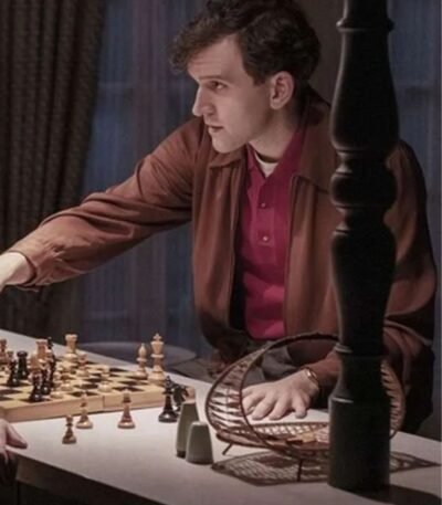Harry Beltik The Queens Gambit Brown Jacket