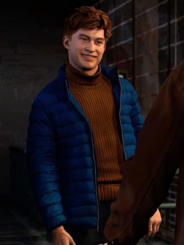 Harry Osborn Spider Man 2 Blue Puffer Jacket