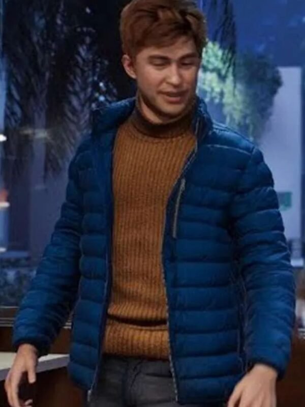 Harry Osborn Spider Man 2 Blue Puffer Jacket