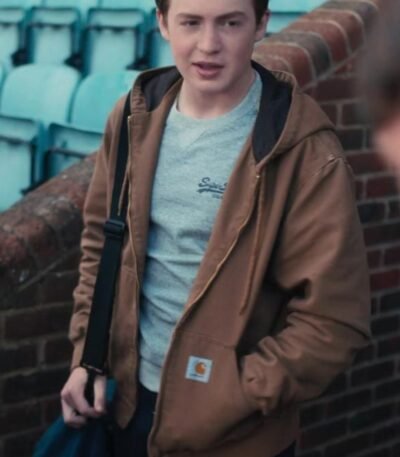 Heartstopper S01 Nick Nelson Brown Hooded Jacket