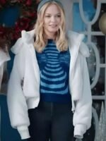 Heather Graham Best Christmas Ever White Sherpa Jacket