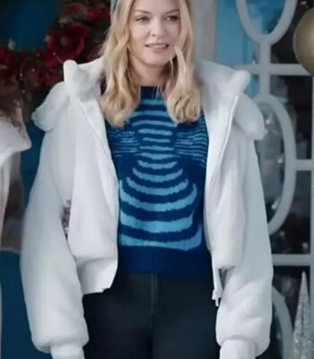 Heather Graham Best Christmas Ever White Sherpa Jacket