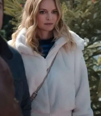 Heather Graham Best Christmas Ever White Sherpa Jacket