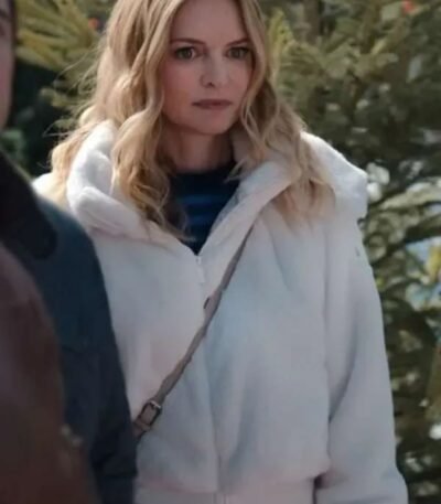 Heather Graham Best Christmas Ever White Sherpa Jacket