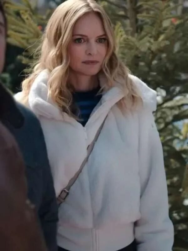 Heather Graham Best Christmas Ever White Sherpa Jacket