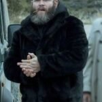 Helsinki Money Heist Black Hooded Shearling Coat