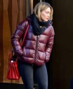 Hilary Duff Younger Maroon Parachute Hooded Jacket