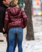Hilary Duff Younger Maroon Parachute Hooded Jacket
