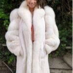 Hilary Mink Fur White Long Coat
