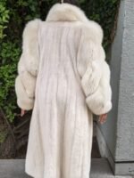 Hilary Mink Fur White Long Coat