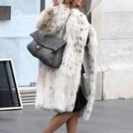 House Of Gucci Sophia Loren White Long Fur Coat