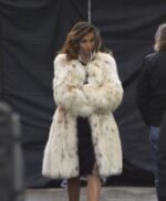 House Of Gucci Sophia Loren White Long Fur Coat