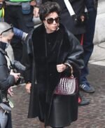House of Gucci Lady Gaga Black Leather Coat