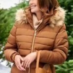 How to Fall in Love by Christmas 2023 Teri Hatcher Brown Puffer Jacket