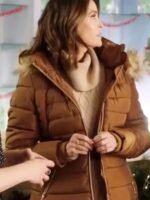 How to Fall in Love by Christmas 2023 Teri Hatcher Brown Puffer Jacket