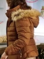 How to Fall in Love by Christmas 2023 Teri Hatcher Brown Puffer Jacket