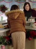 How to Fall in Love by Christmas 2023 Teri Hatcher Brown Puffer Jacket