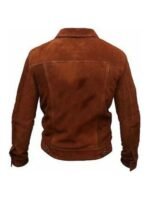 Hugh Jackman Brown Suede Bomber Jacket