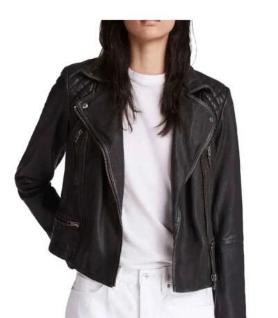 Hypnotic 2023 Alice Braga Black Leather Jacket