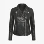 I Care a Lot Fran Black Biker Leather Jacket