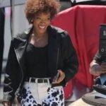 I Wanna Dance With Somebody Naomi Ackie Biker Jacket
