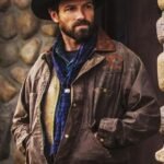 Ian Bohen Yellowstone Ryan Distressed Brown Leather Jacket