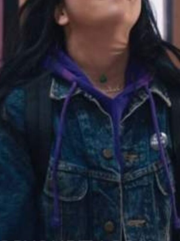 Iman Vellani Ms. Marvel Blue Denim Jacket