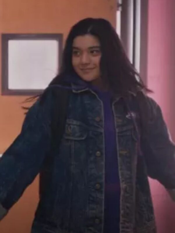 Iman Vellani Ms. Marvel Blue Denim Jacket