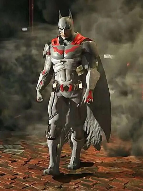 Injustice 2 Batman Grey Leather Jacket
