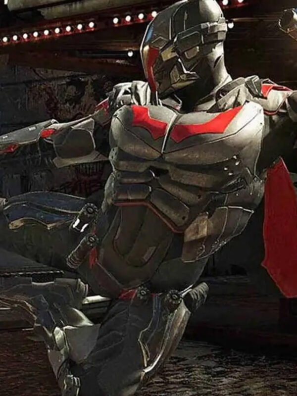 Injustice 2 Batman Grey Leather Jacket