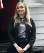 Inventing Anna Delvey Black Cropped Leather Jacket