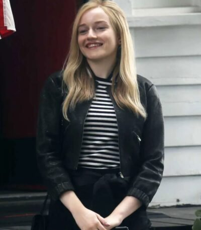 Inventing Anna Delvey Black Cropped Leather Jacket